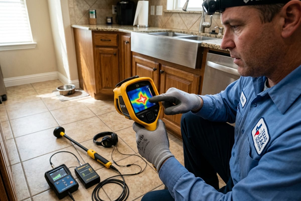 Slab Leak Water Damage Cleanup